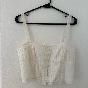 Zara Cream Button-Down Camisole